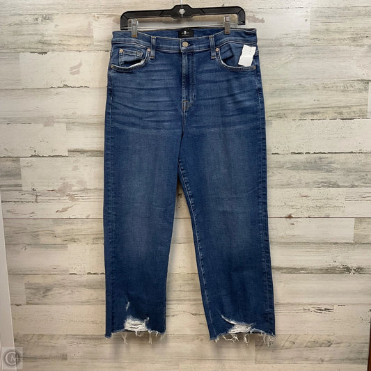 Jeans Wide Leg By 7 For All Mankind In Blue, Size: 14