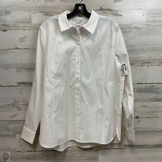 Blouse Long Sleeve By Athleta In White, Size: M