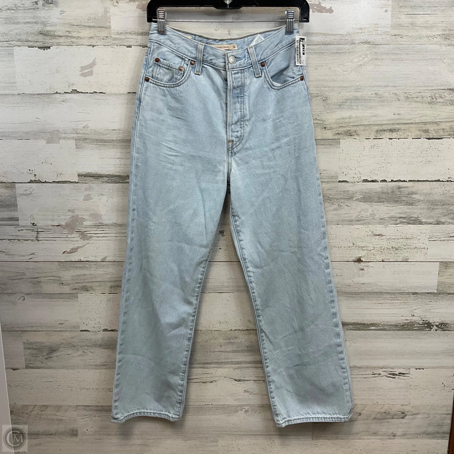 Jeans Straight By Levis In Blue Denim, Size: 4