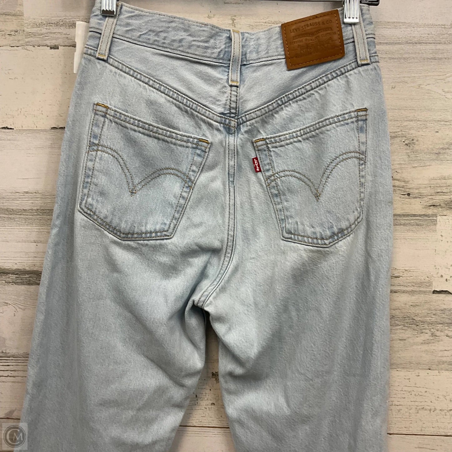 Jeans Straight By Levis In Blue Denim, Size: 4