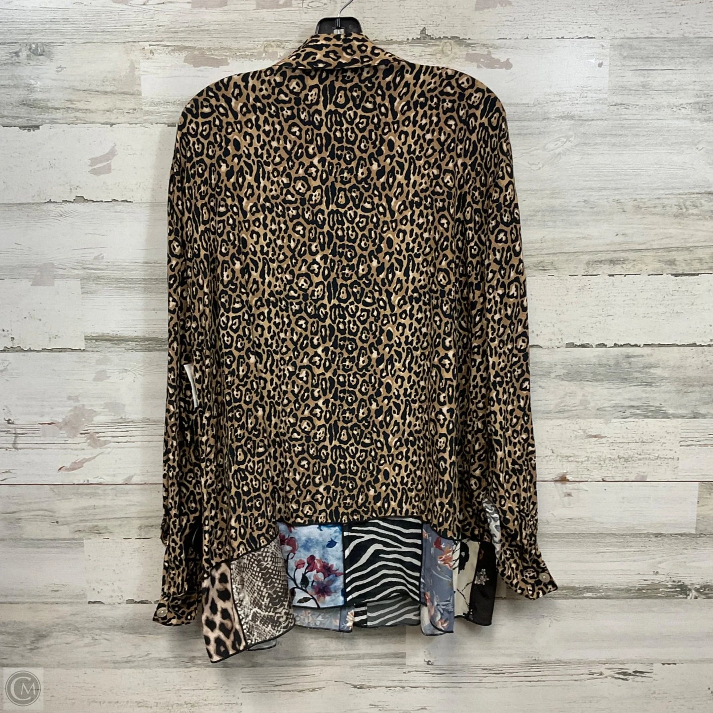 Blouse Long Sleeve By John Mark In Animal Print, Size: 2x