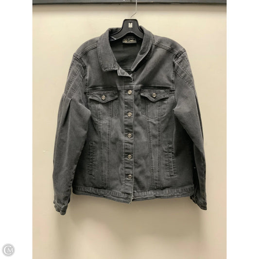 Jacket Denim By Dg2 In Black Denim, Size: Xl
