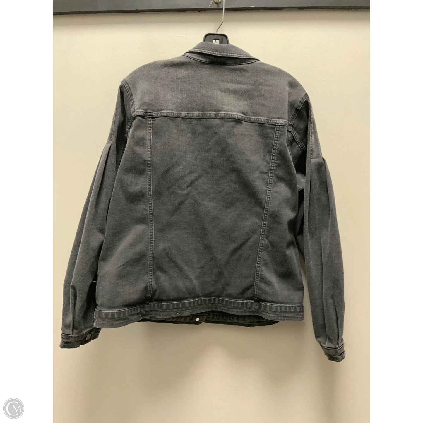 Jacket Denim By Dg2 In Black Denim, Size: Xl