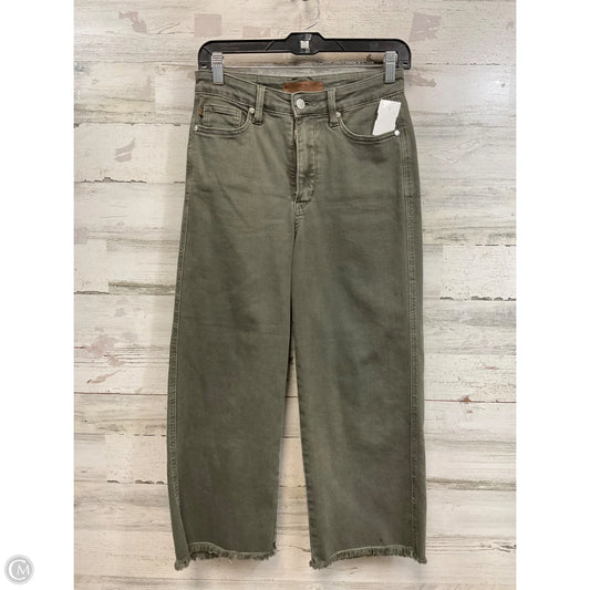 Jeans Straight By Judy Blue In Green Denim, Size: 4