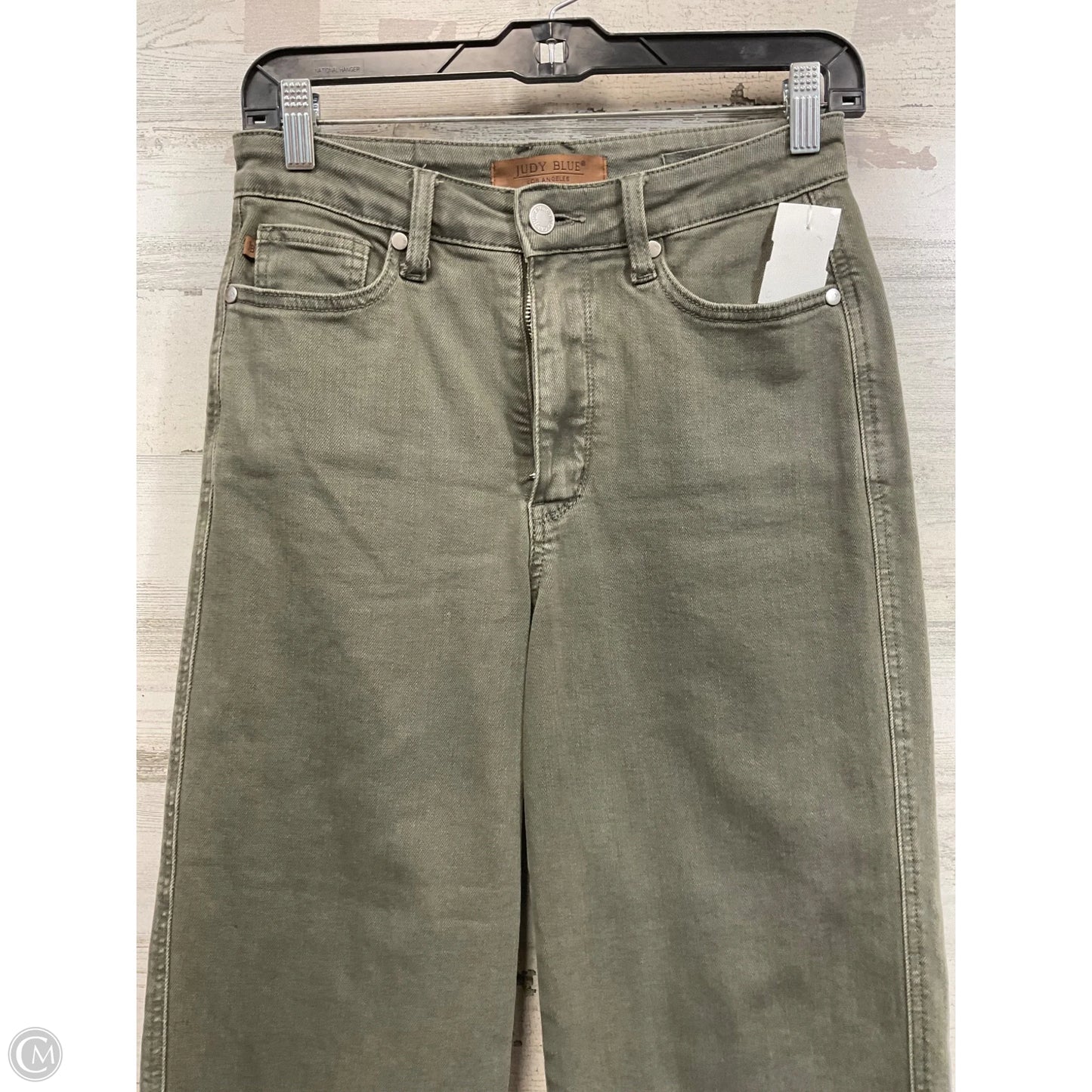 Jeans Straight By Judy Blue In Green Denim, Size: 4