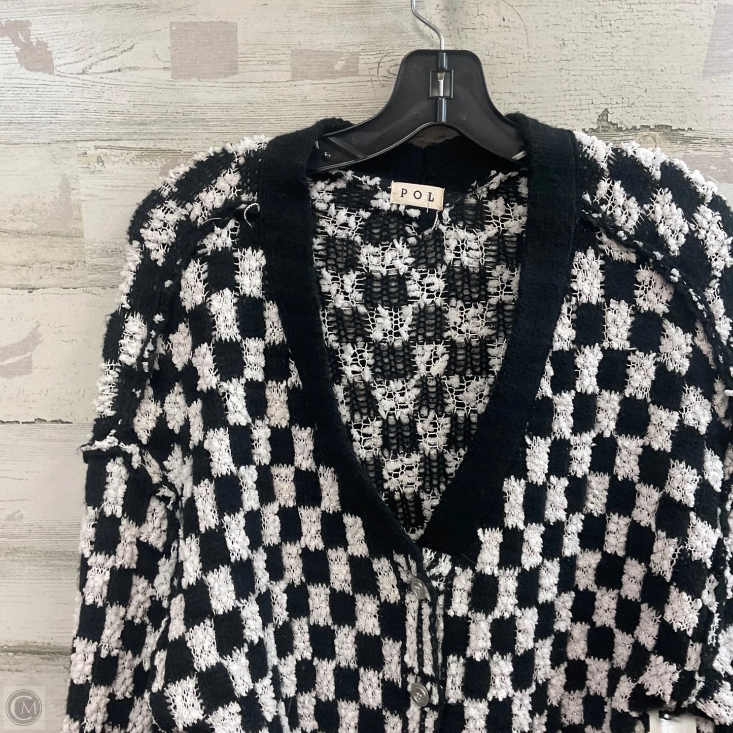 Sweater Cardigan By Pol In Black, Size: Xl