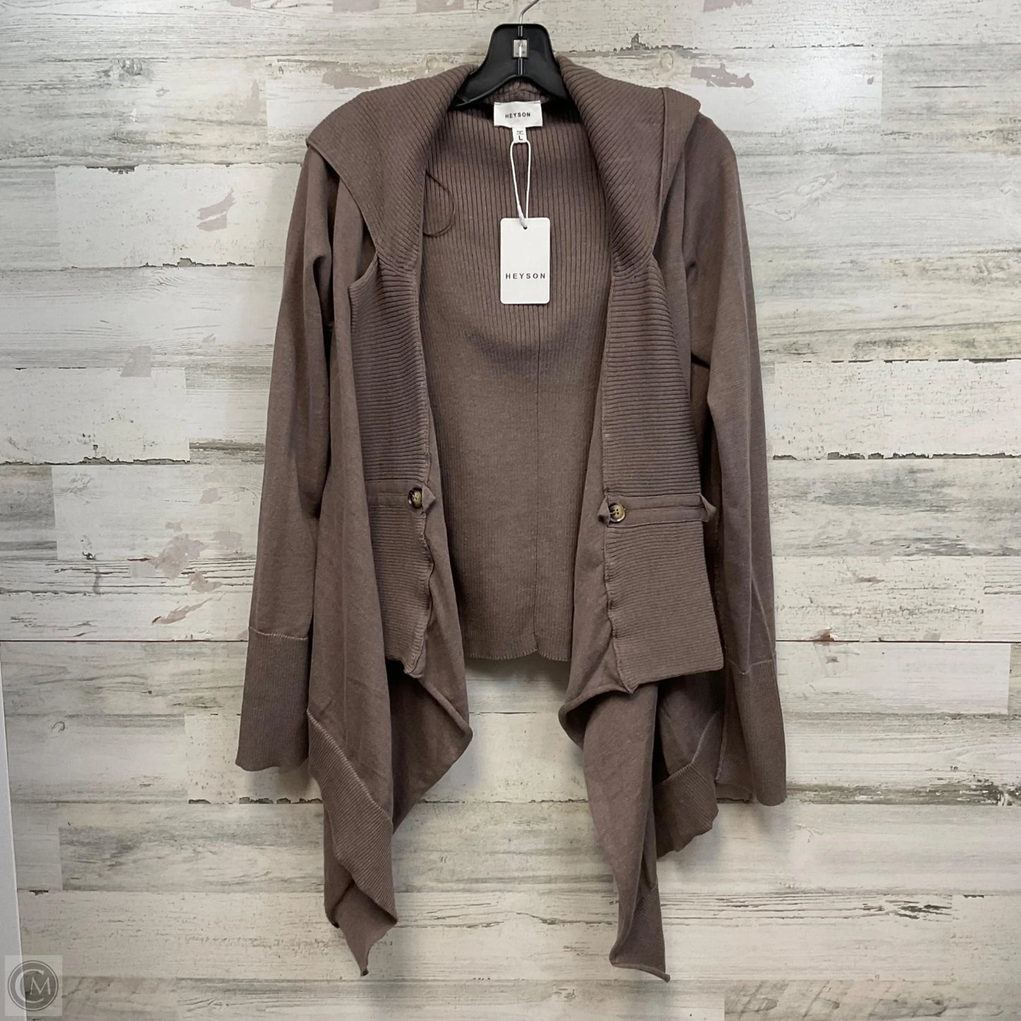Top Long Sleeve By Heyson In Brown, Size: L