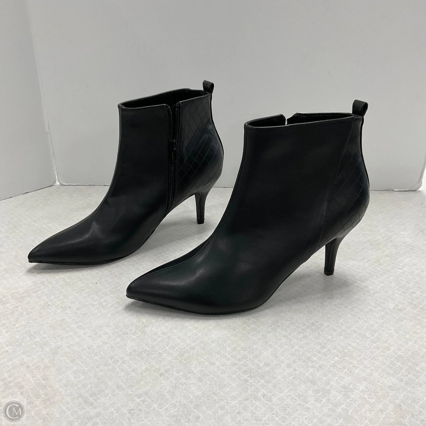 Boots Ankle Heels By Allegra K In Black, Size: 10