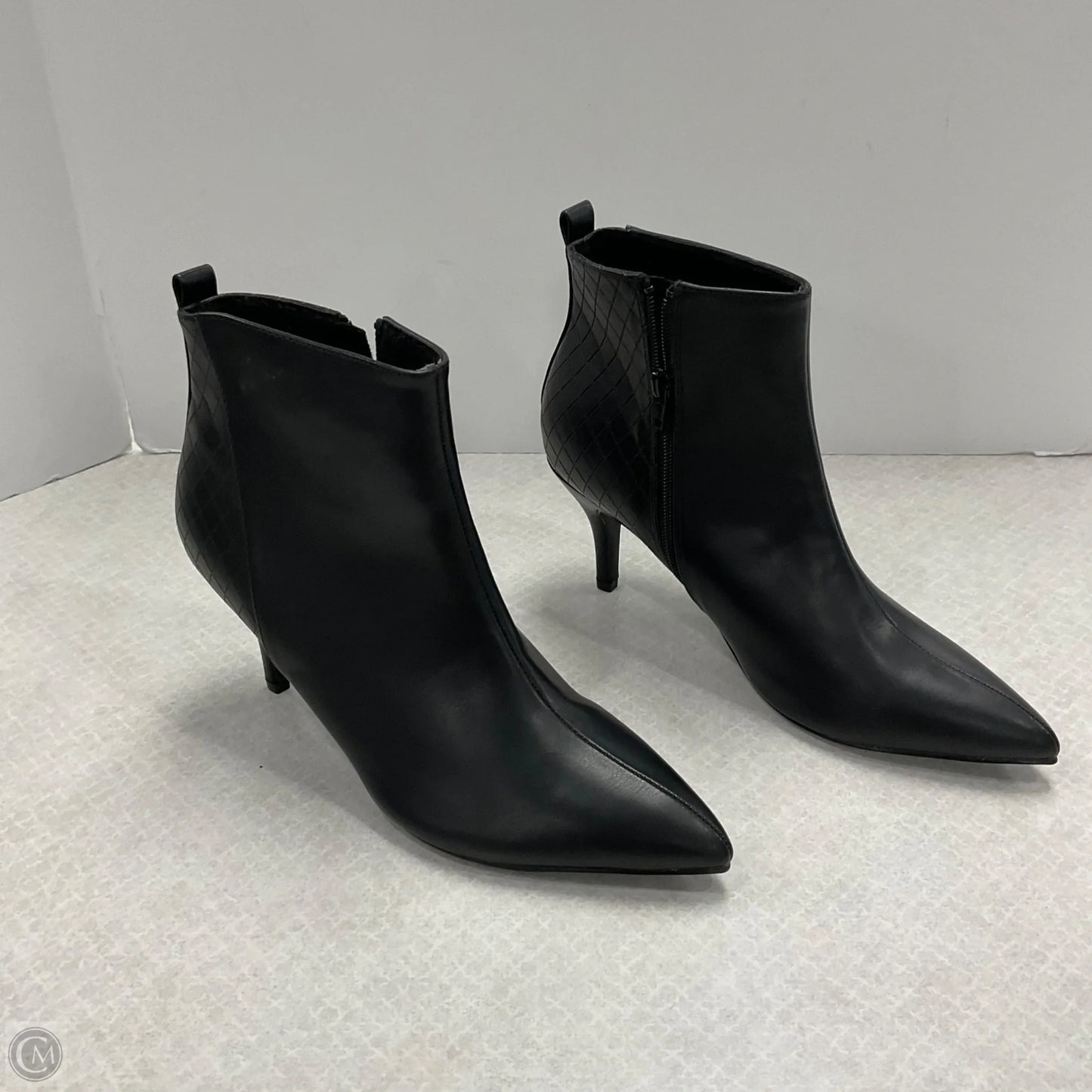 Boots Ankle Heels By Allegra K In Black, Size: 10