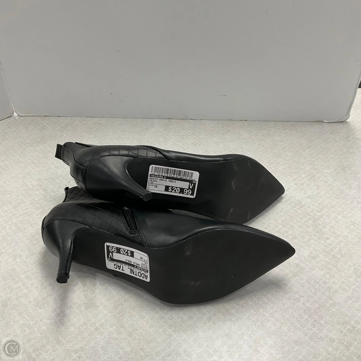 Boots Ankle Heels By Allegra K In Black, Size: 10