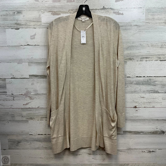 Sweater Cardigan By Loft In Beige, Size: M