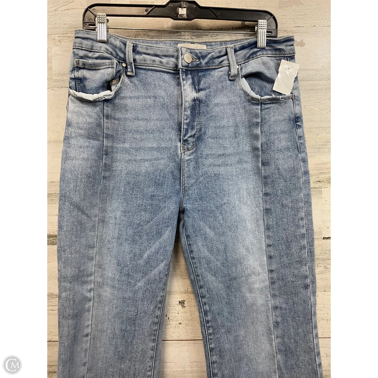 Jeans Wide Leg By Risen In Blue Denim, Size: 14