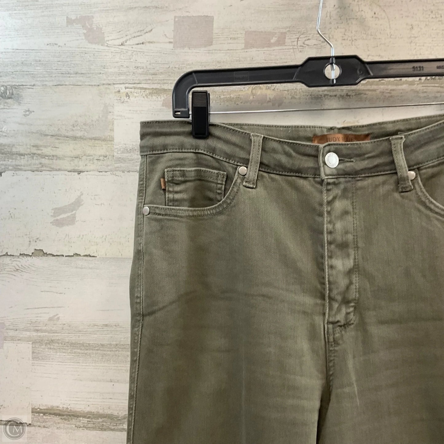 Jeans Wide Leg By Judy Blue In Green Denim, Size: 14