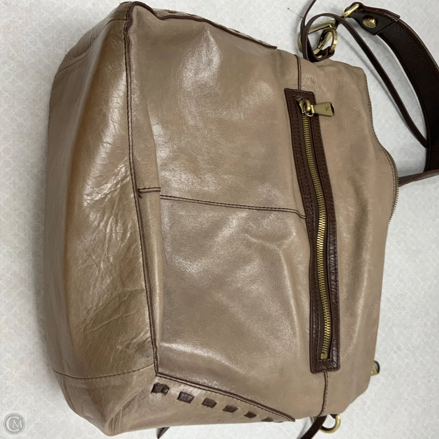 Handbag Leather By Hobo Intl, Size: Large