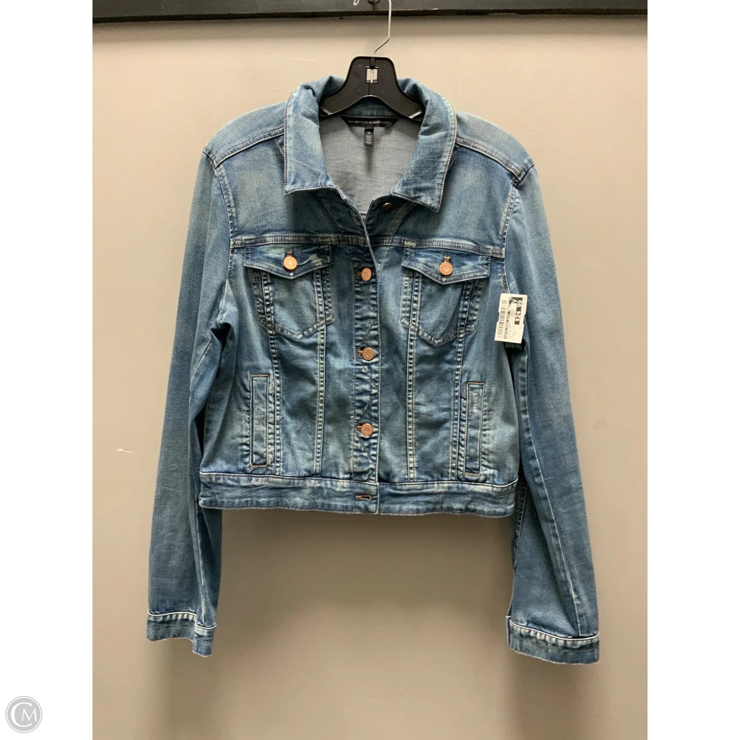 Jacket Denim By White House Black Market In Blue Denim, Size: Xl