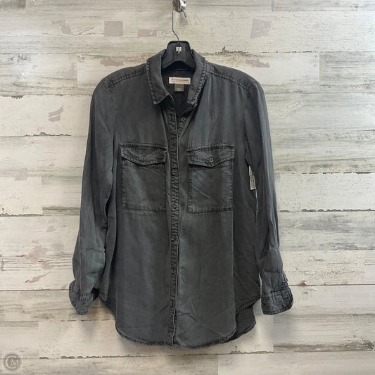 Blouse Long Sleeve By Pilcro In Grey, Size: Xs