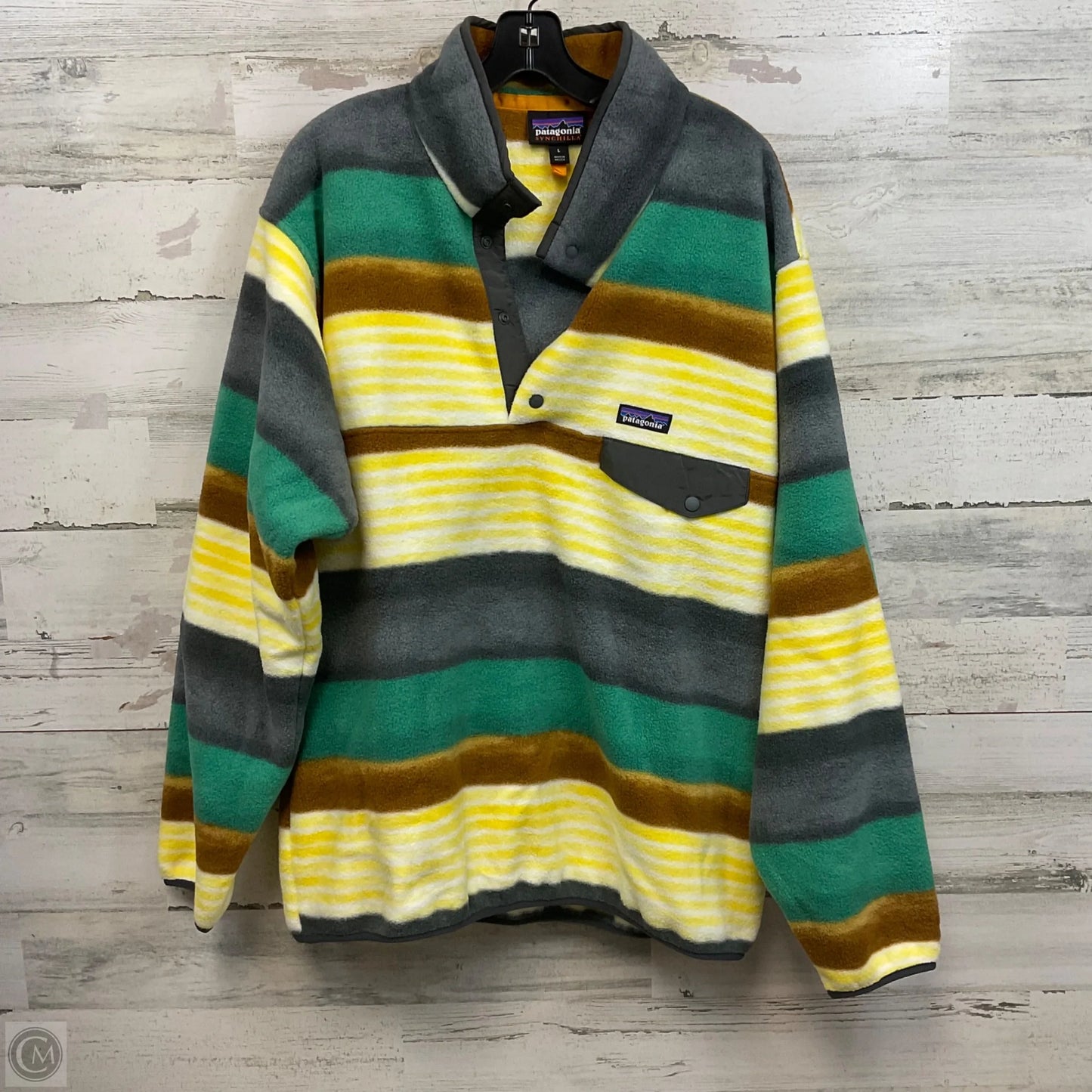 Jacket Fleece By Patagonia In Yellow, Size: L