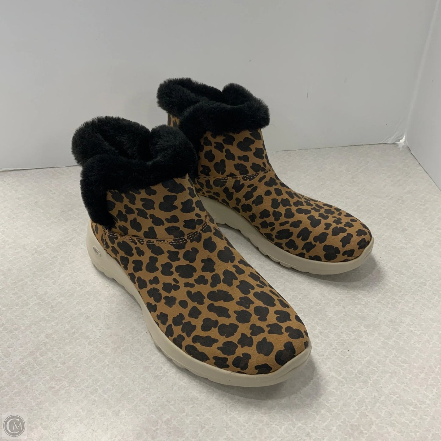 Boots Ankle Flats By Skechers In Animal Print, Size: 8