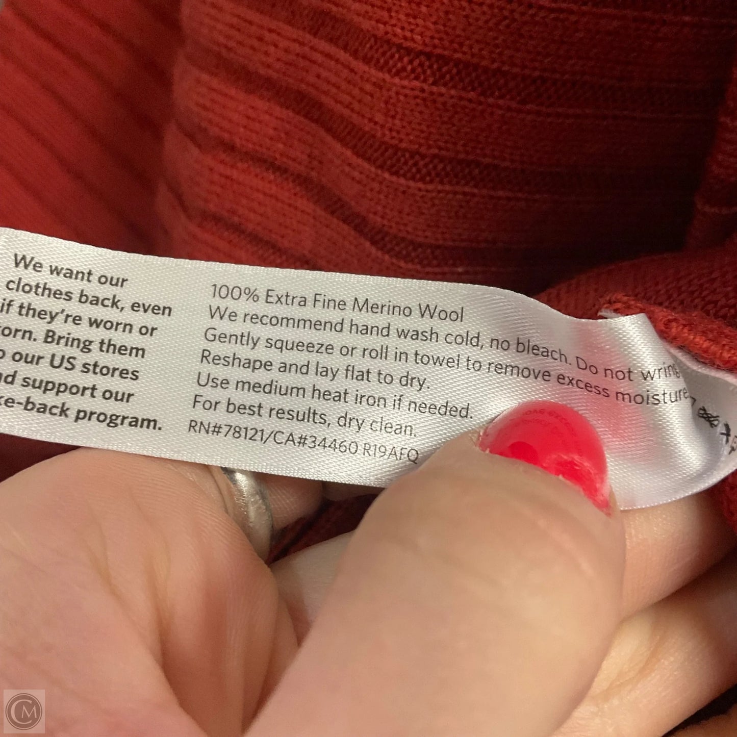 Sweater By Eileen Fisher In Orange, Size: L petite