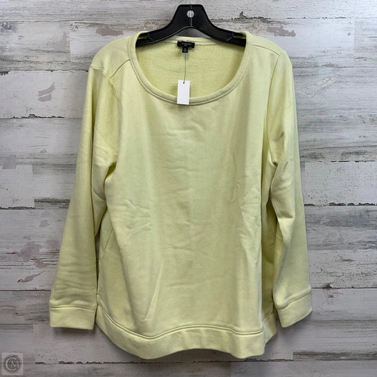 Sweatshirt Crewneck By Talbots In Yellow, Size: 1x