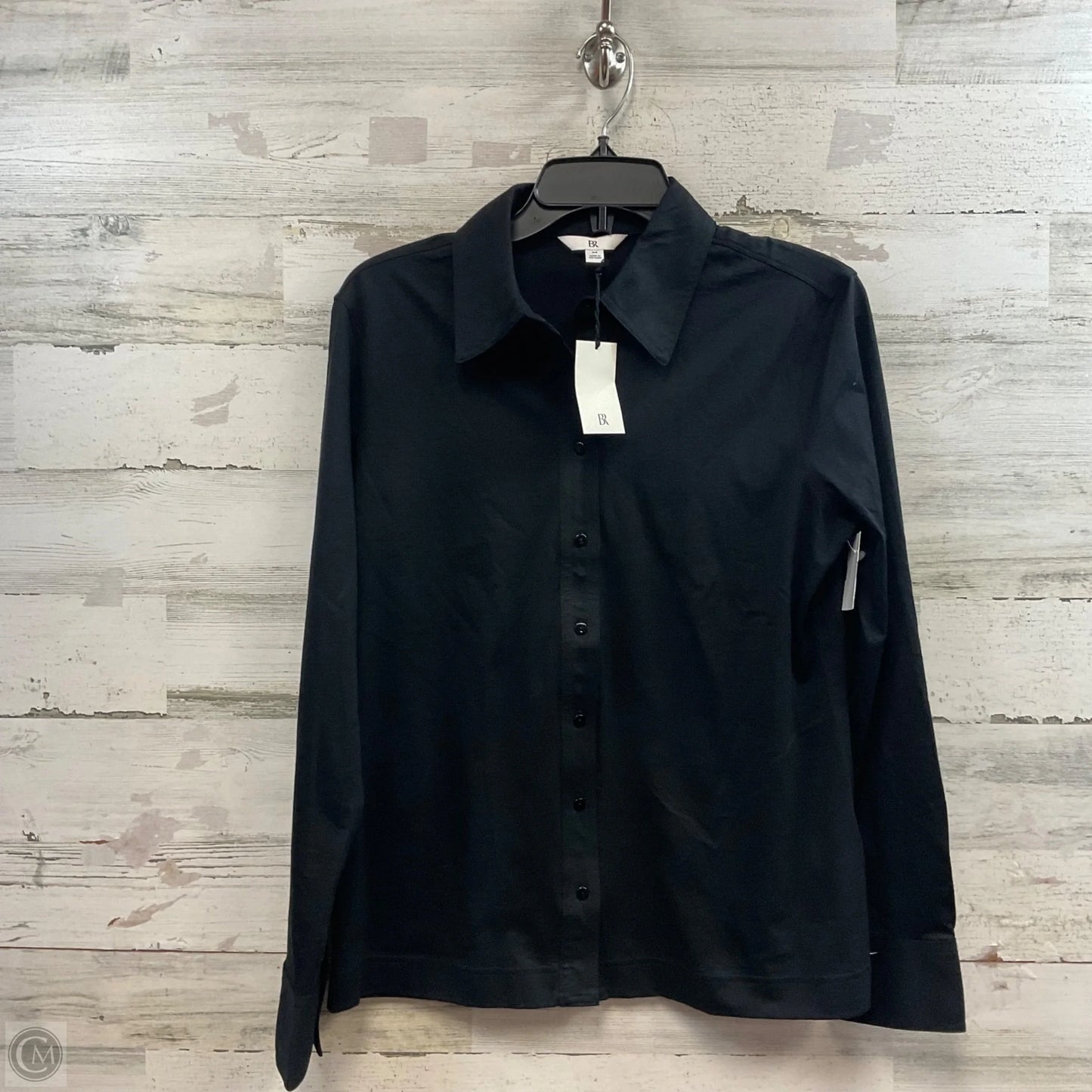Top Long Sleeve By Banana Republic In Black, Size: M