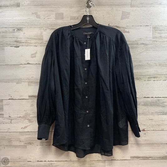 Blouse Long Sleeve By Banana Republic In Black, Size: S