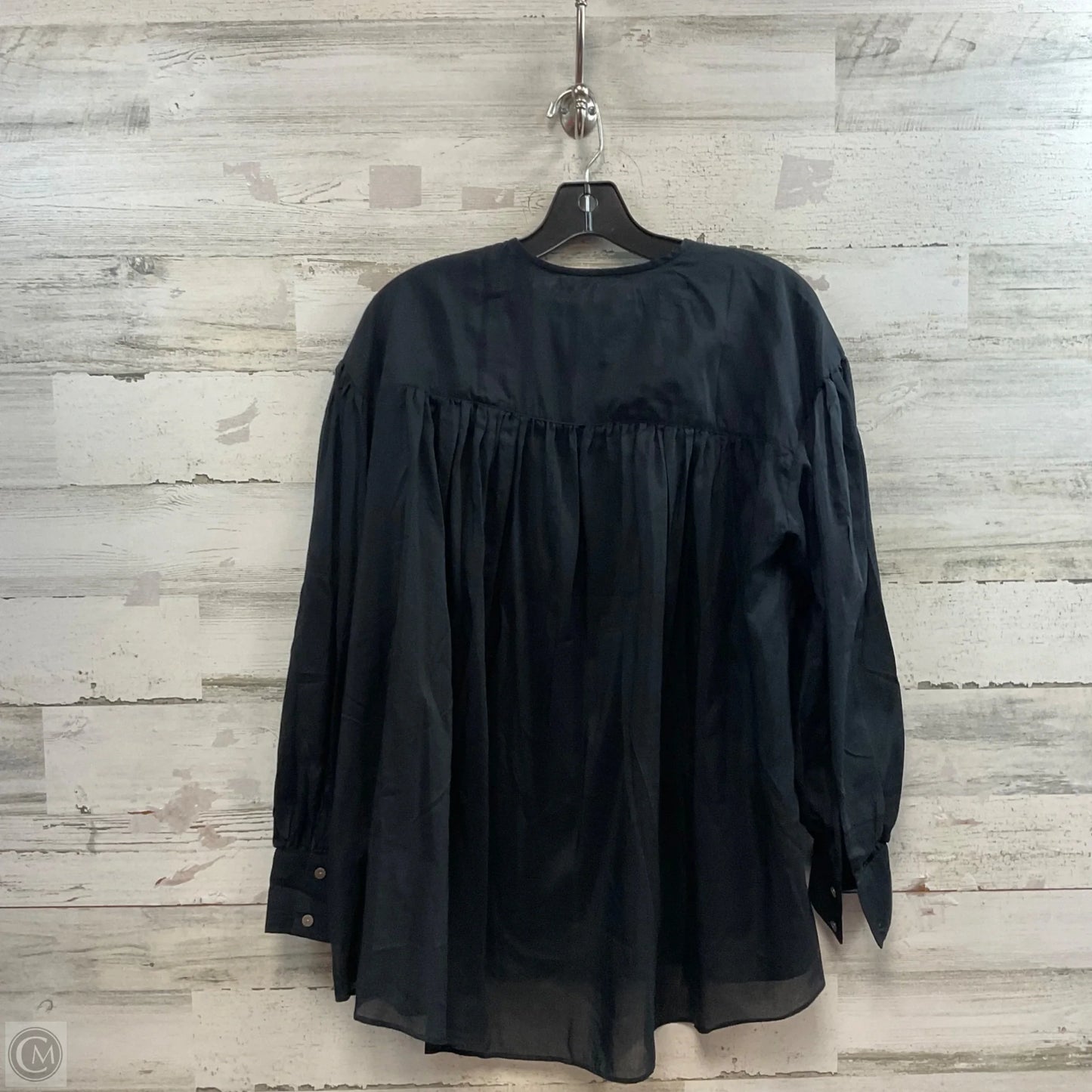 Blouse Long Sleeve By Banana Republic In Black, Size: S