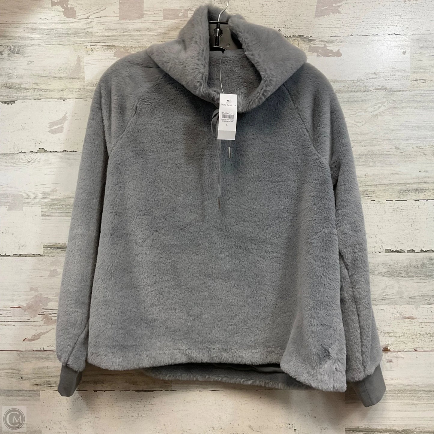 Top Long Sleeve By Ann Taylor In Grey, Size: M