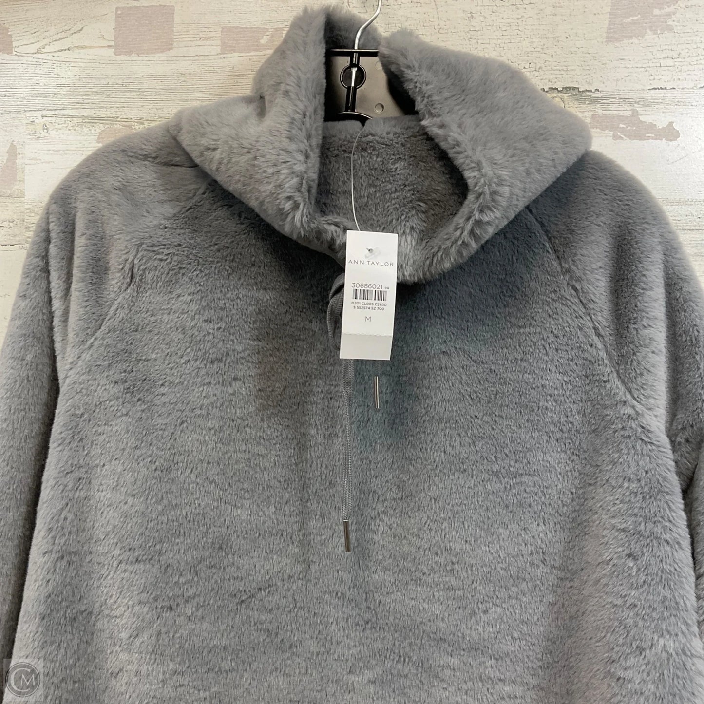 Top Long Sleeve By Ann Taylor In Grey, Size: M