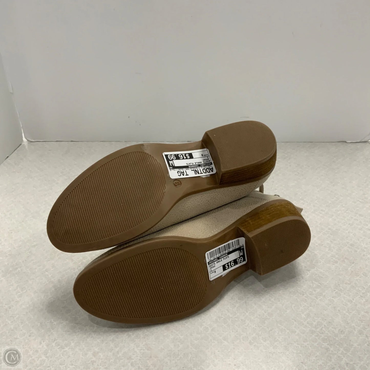 Boots Ankle Flats By Michael Shannon In Brown, Size: 9