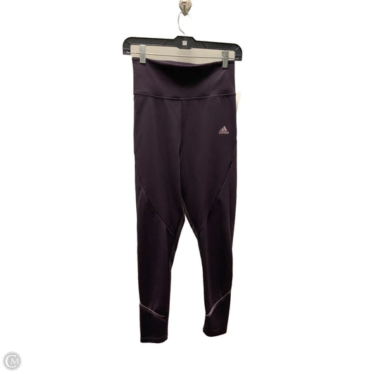 Athletic Leggings By Adidas In Purple, Size: S