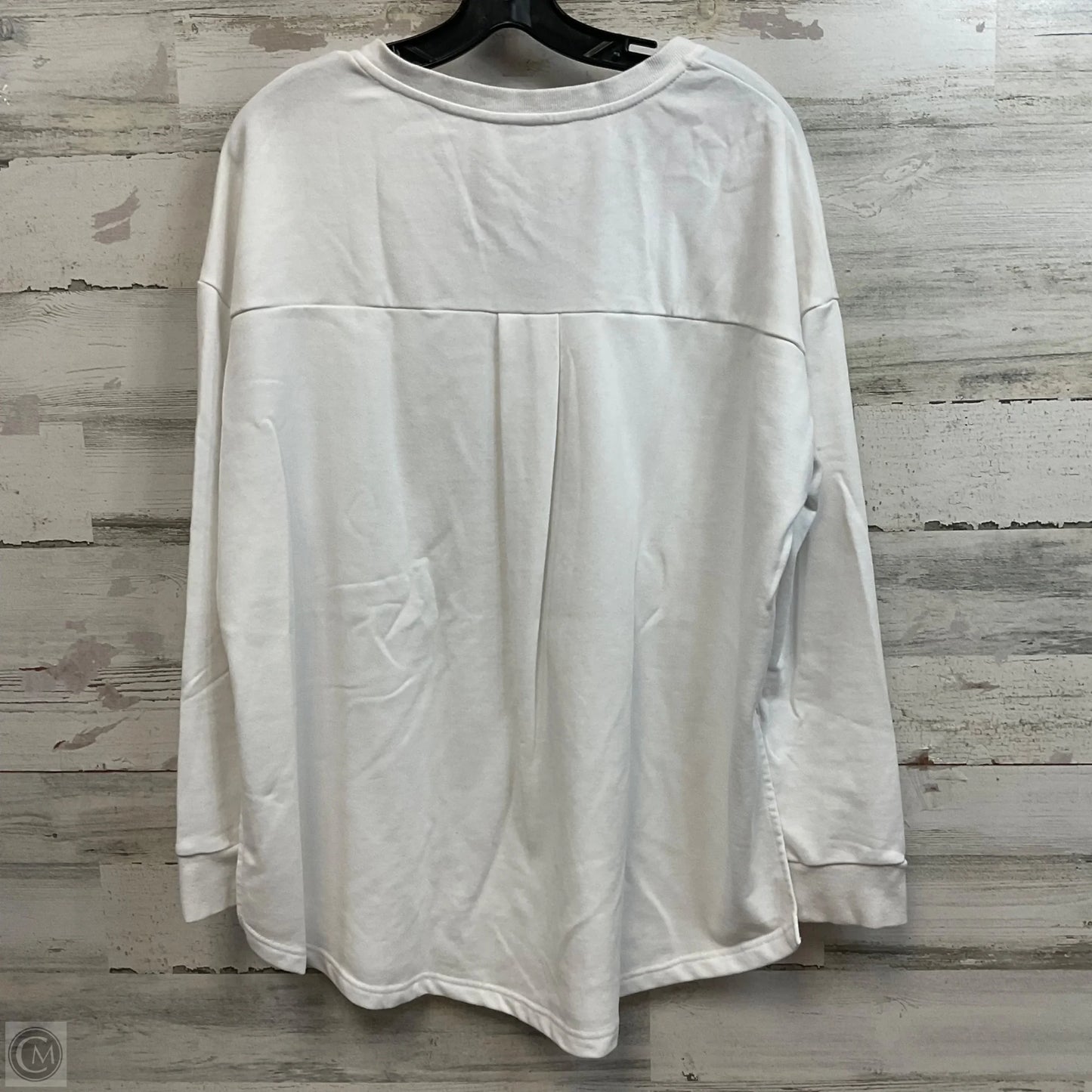 Top Long Sleeve By Queen of Sparkles In White, Size: Xl