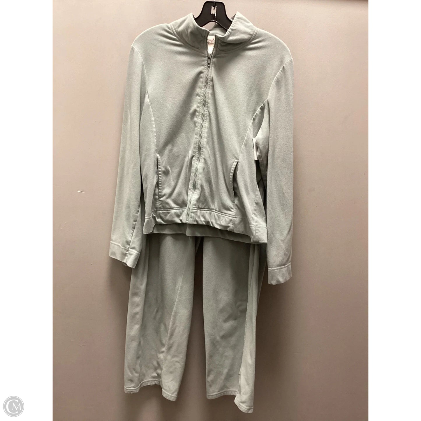 Top 2pc Long Sleeve By Inner Self In Green, Size: M