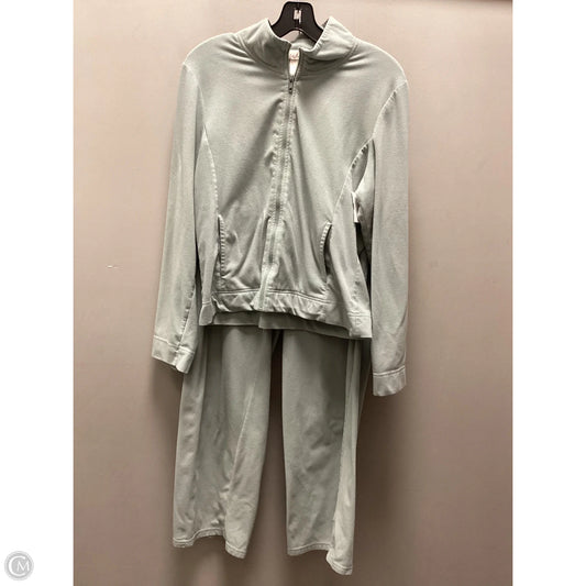 Top 2pc Long Sleeve By Inner Self In Green, Size: M