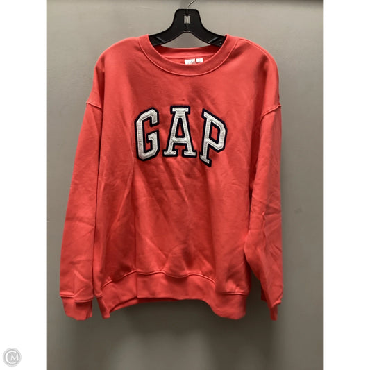 Sweatshirt Crewneck By Gap In Orange, Size: Xl