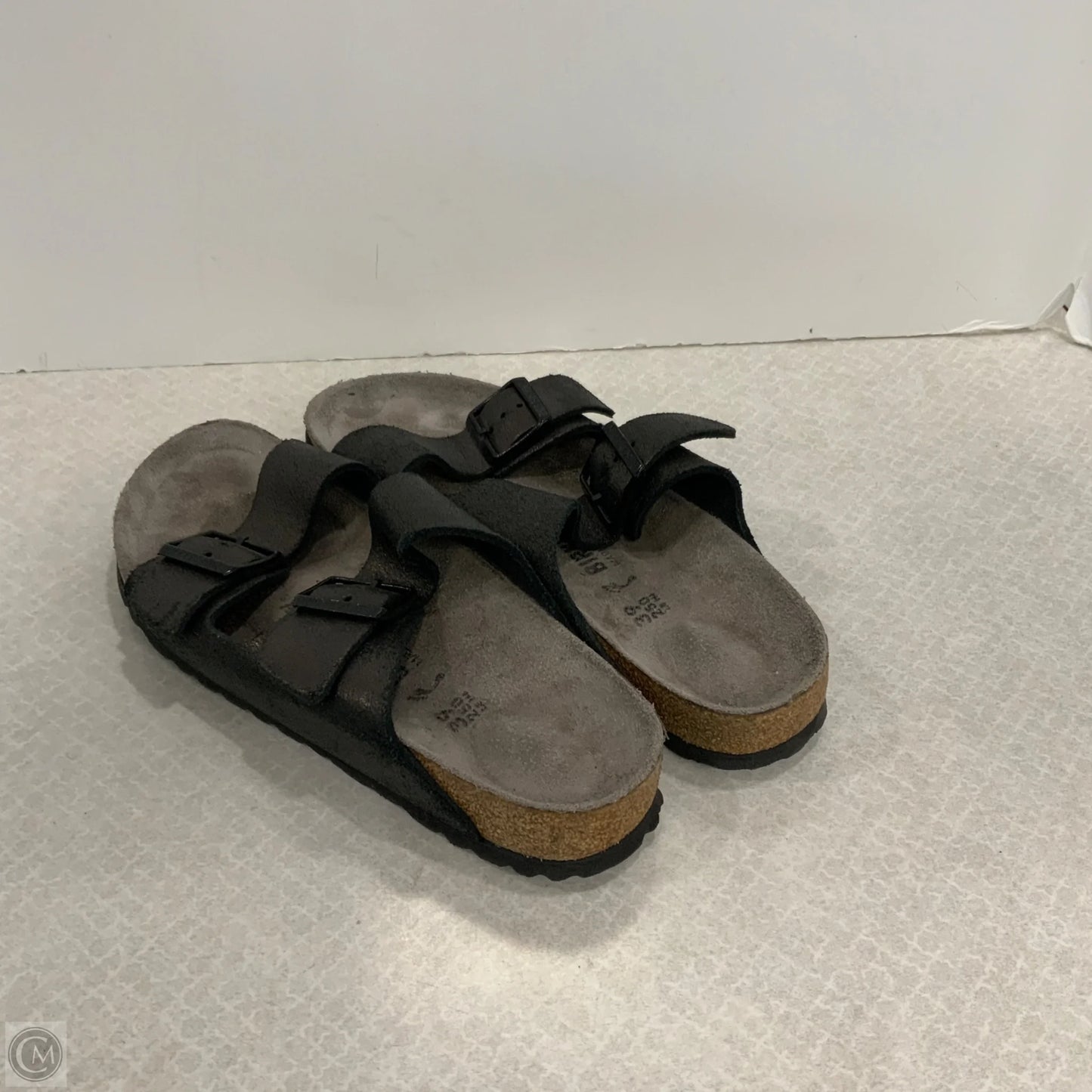 Sandals Flats By Birkenstock In Black, Size: 8