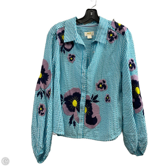 Top Long Sleeve By Maeve In Blue, Size: M