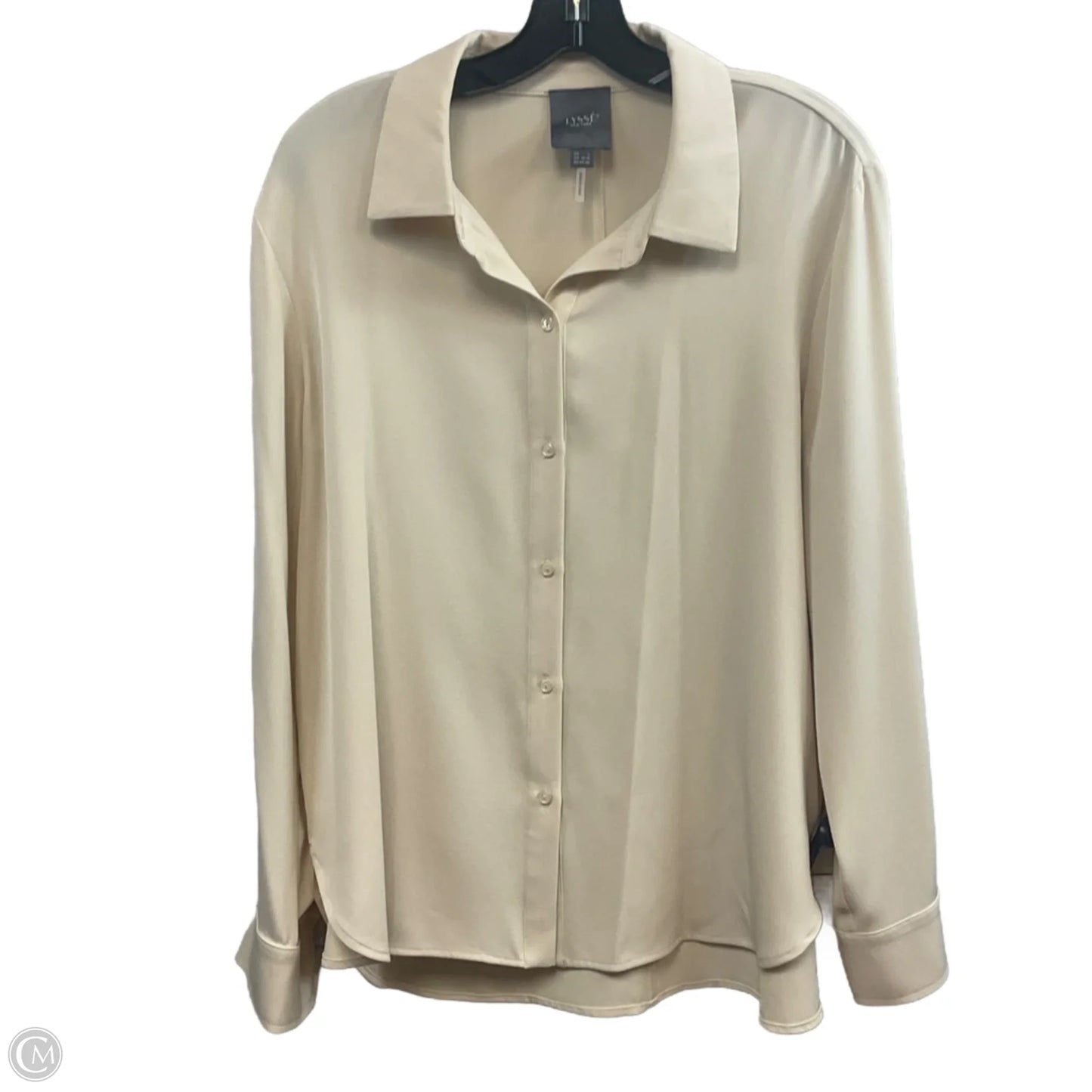 Blouse Long Sleeve By Lysse In Brown, Size: L