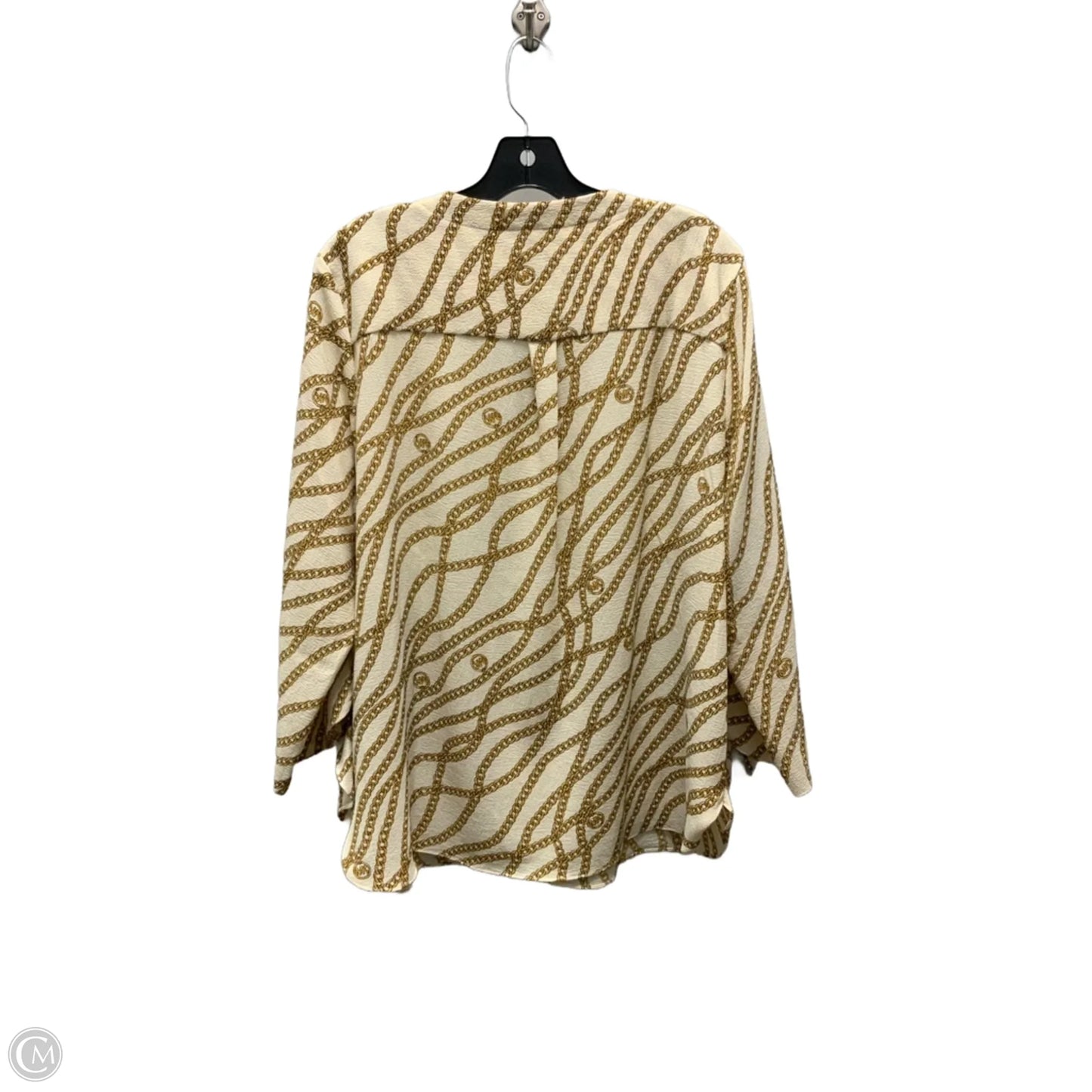 Top Long Sleeve By Michael By Michael Kors In Cream, Size: Xl