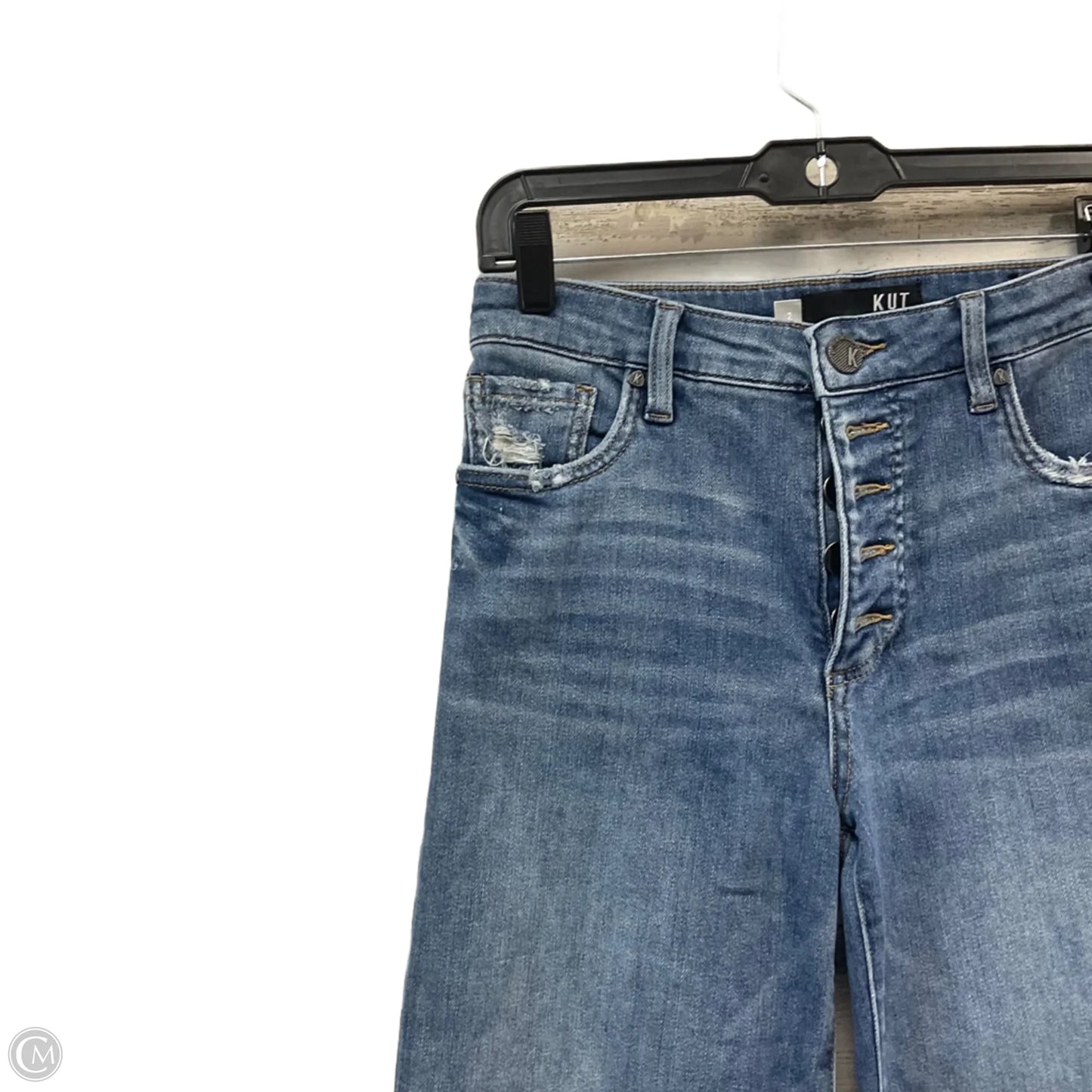 Jeans Wide Leg By Kut In Blue Denim, Size: 2