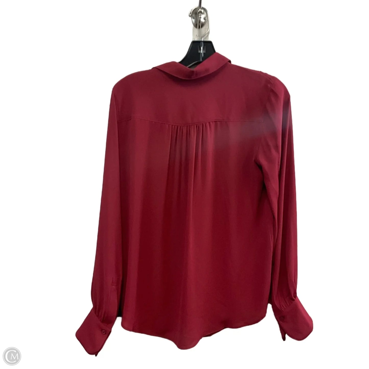 Blouse Long Sleeve By White House Black Market In Red, Size: S