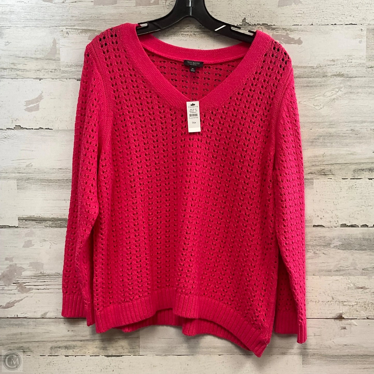 Sweater By Talbots In Pink, Size: 1x