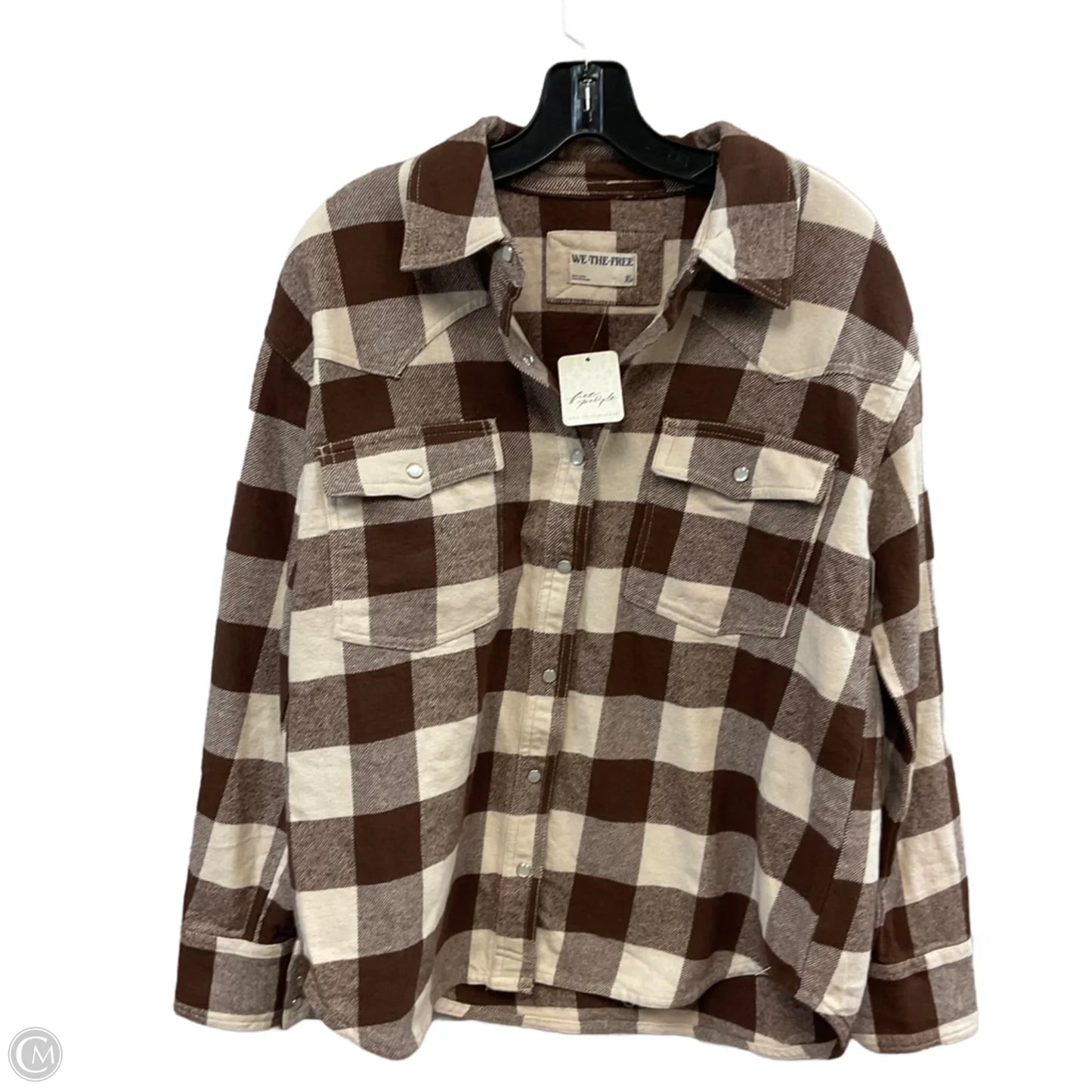 Top Long Sleeve By We The Free In Brown, Size: Xs