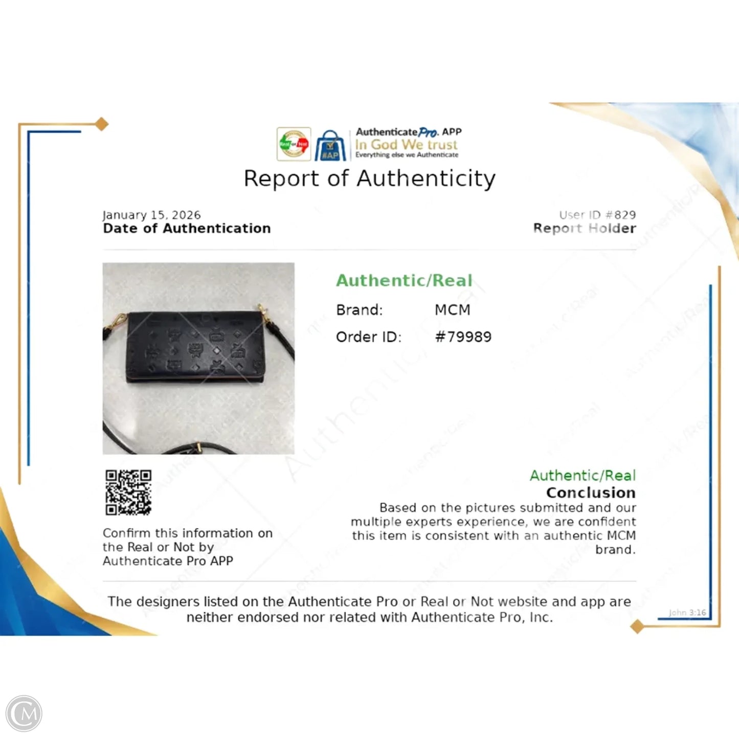 Crossbody Luxury Designer By Mcm, Size: Small