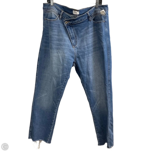 Jeans Straight By Kancan In Blue Denim, Size: 18