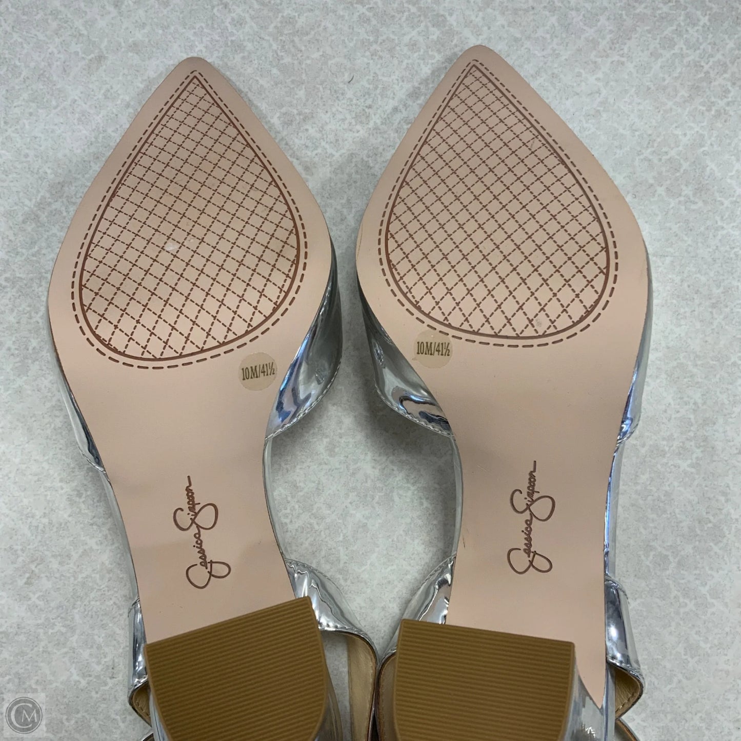 Shoes Heels Block By Jessica Simpson In Silver, Size: 10