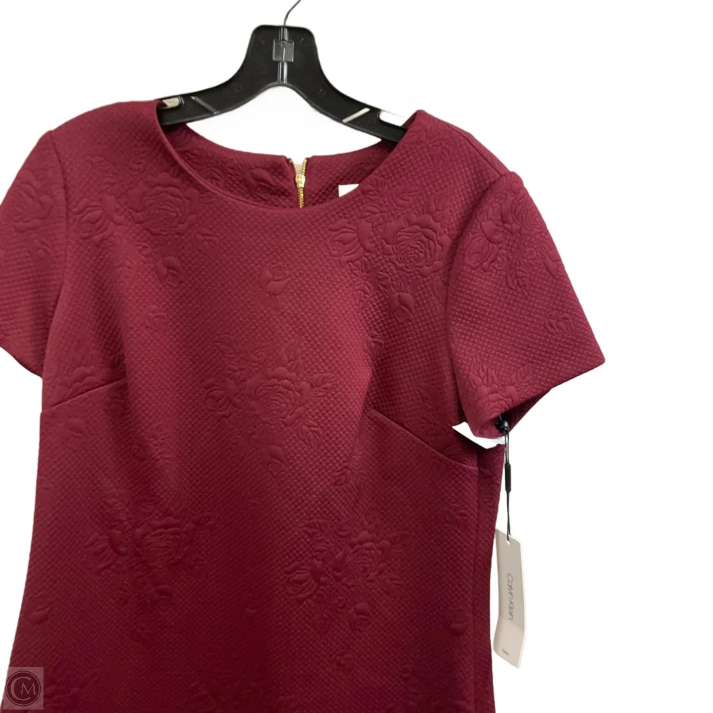 Dress Work By Calvin Klein In Maroon, Size: M