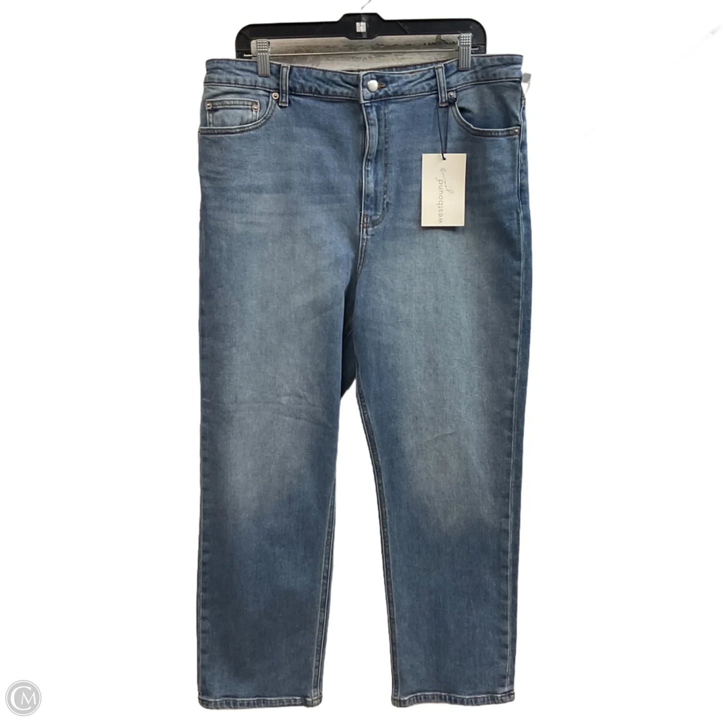 Jeans Straight By West Bound In Blue Denim, Size: 18