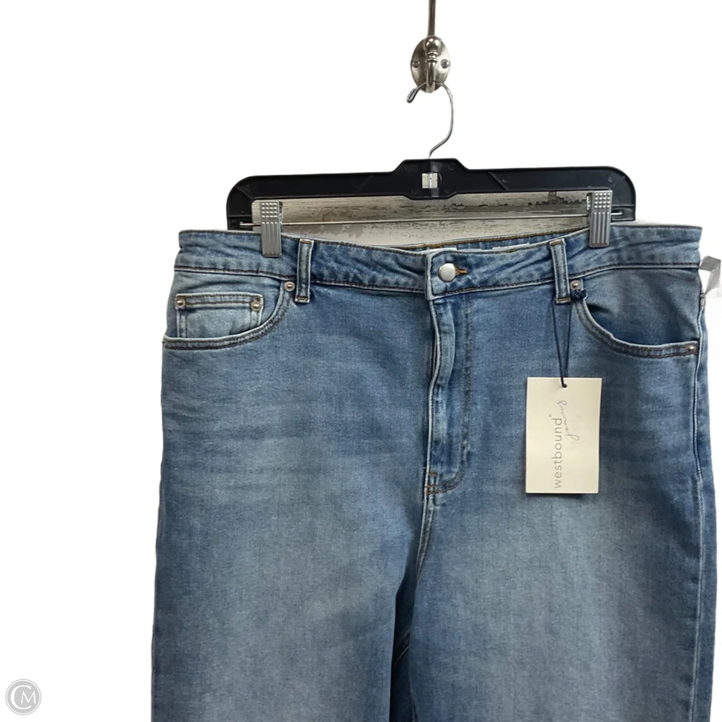 Jeans Straight By West Bound In Blue Denim, Size: 18