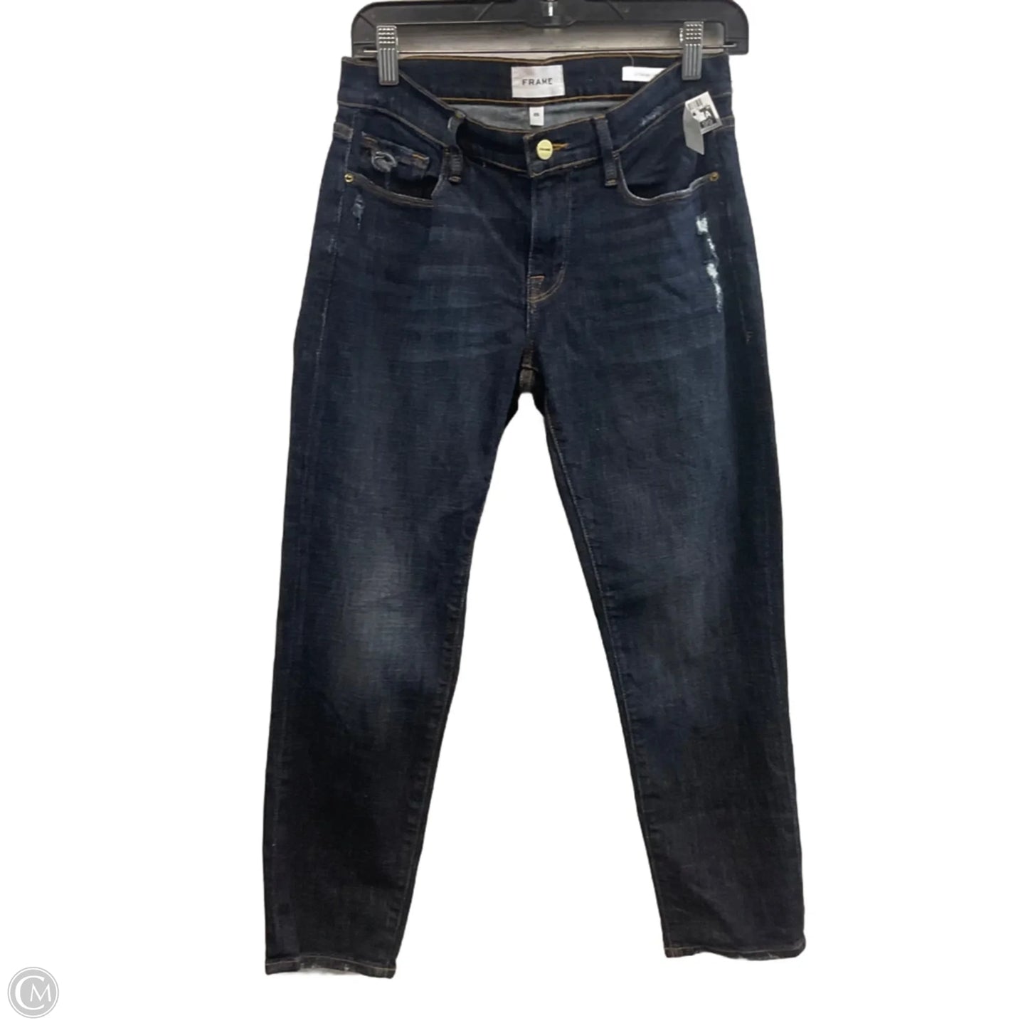 Jeans Straight By Frame In Blue Denim, Size: 0